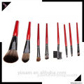 Red color 8 pcs personalized high quality brush make-up